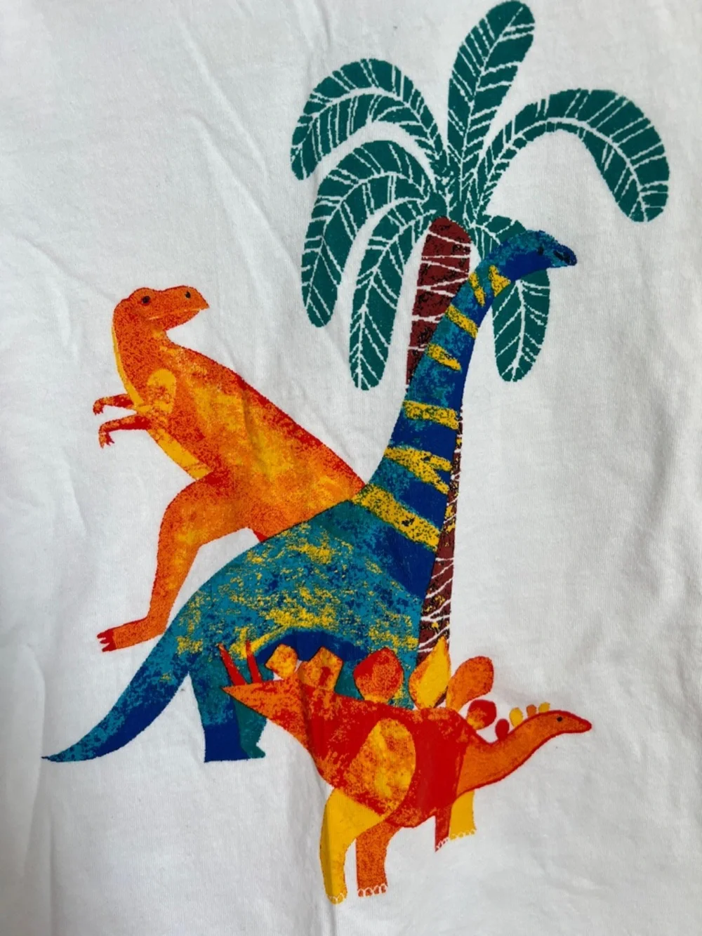 The Children's Place White Long Sleeve Tee Dinosaur Graphic #3025654 Size 5T